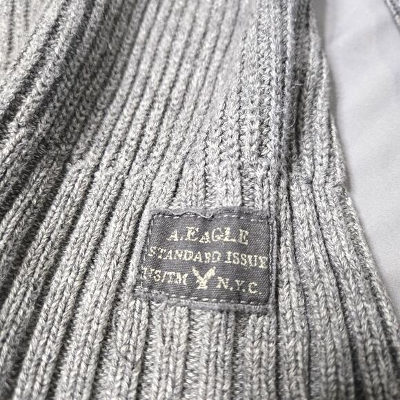 American Eagle Outfitters Sz XL Mens Gray Heavyweight Mock Neck Sweater - Picture 4 of 8